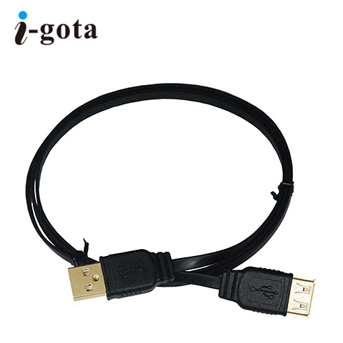 i-gota 薄型USB 2.0 連接線 A公-A母 1米