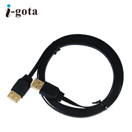 i-gota 薄型 USB 2.0 連接線 A公-A母 2米