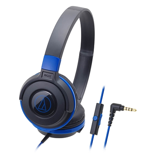 鐵三角 ATH-S100iS 耳罩式耳麥 藍