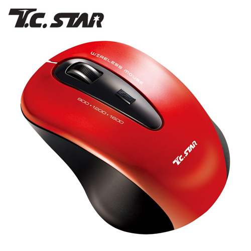T.C.STAR TCN635無線藍光滑鼠-紅(TCN635RD)