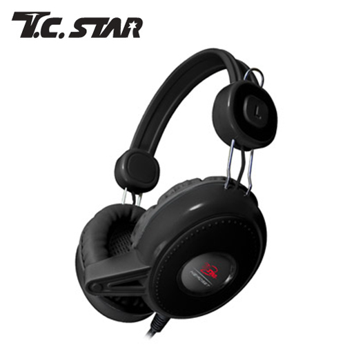 T.C.STAR TCE8600BK 頭戴式有線耳麥 黑