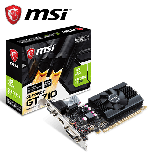 MSI 微星 NVIDIA GeForce GT 710 2GD5 LP 顯示卡