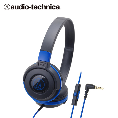 【audio-technica 鐵三角】ATH-S100 攜帶式耳機-黑藍