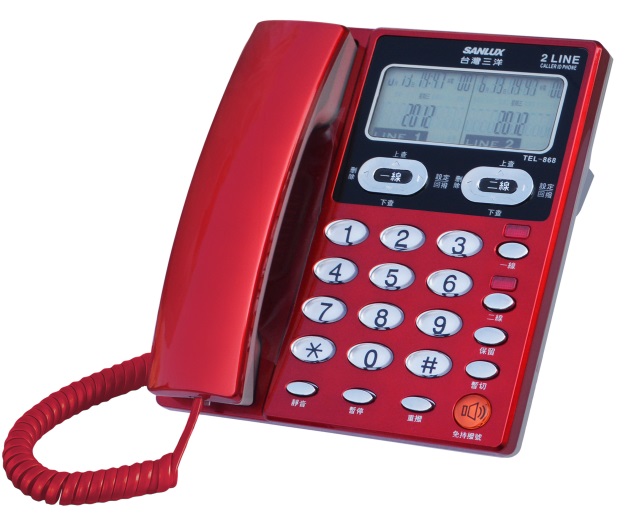 SANLUX  台灣三洋 雙外線有線電話機TEL-868
