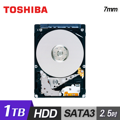 【TOSHIBA 東芝】7mm 1TB 2.5吋硬碟 兩年保固(MQ04ABF100)