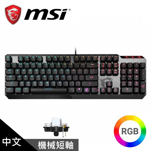 【MSI 微星】VIGOR GK50 短軸機械式鍵盤(中文)