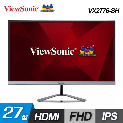 【ViewSonic 優派】27型 IPS無框纖薄美型螢幕(VX2776-SH)