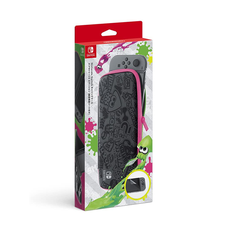 【NS周邊】Nintendo Switch 原廠便攜主機收納包-漆彈大作戰2(附螢幕保護貼)