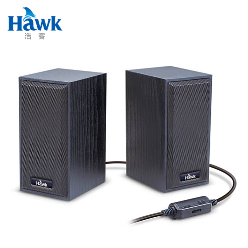 【Hawk 浩客】二件式木質喇叭-黑(08-HGU206BK)