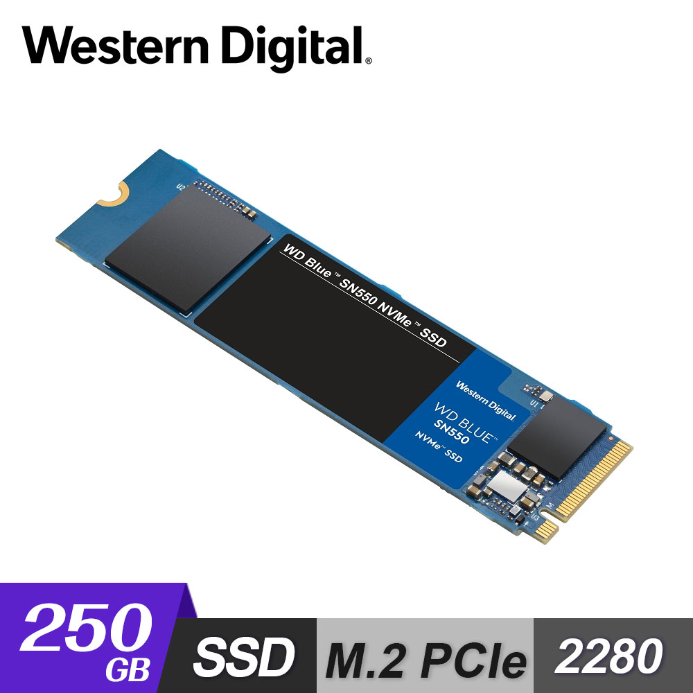 【WD 威騰】藍標 SN550 250GB M.2 2280 PCIe SSD 固態硬碟