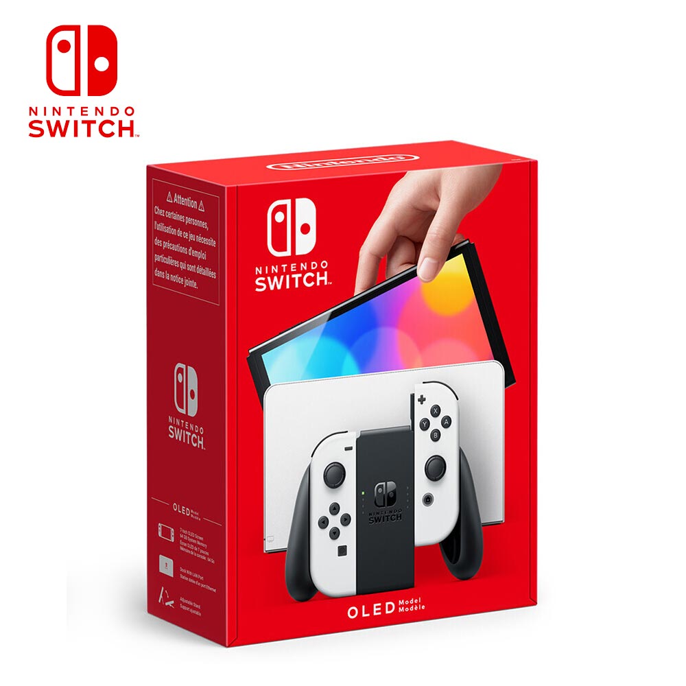 【Nintendo 任天堂】Switch OLED 白色主機 白白手把