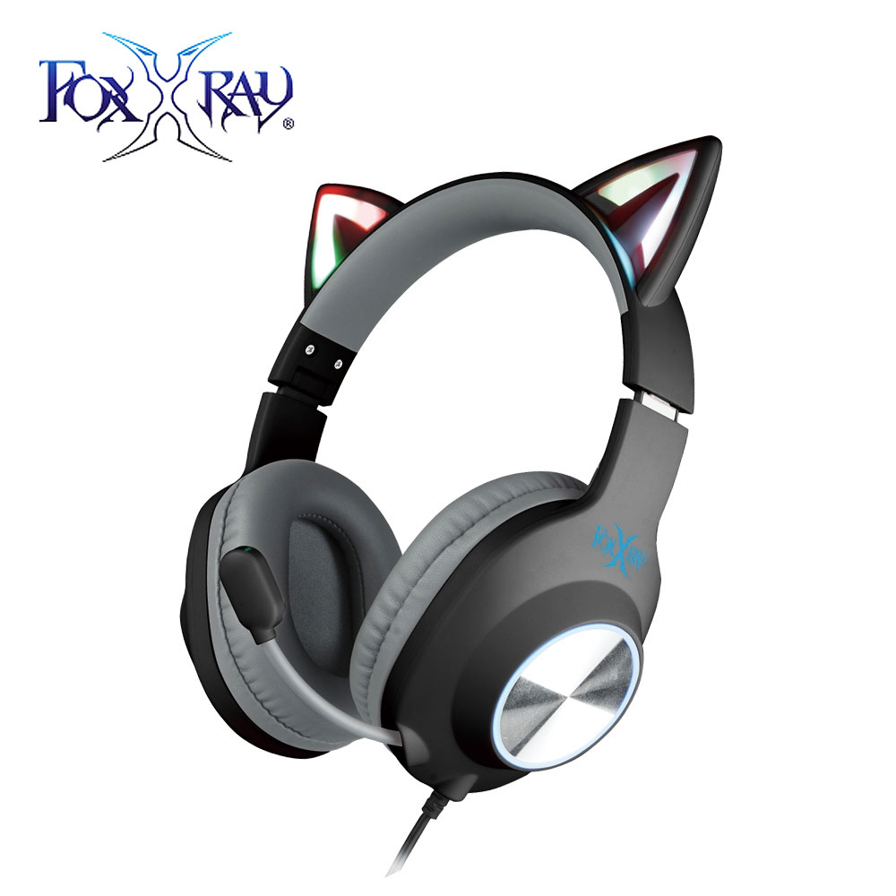 【FOXXRAY 狐鐳】FXR-BAL-62 閃喵響狐 電競耳機麥克風-黑