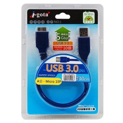 USB 3.0 A公-MICRO 10P 30公分