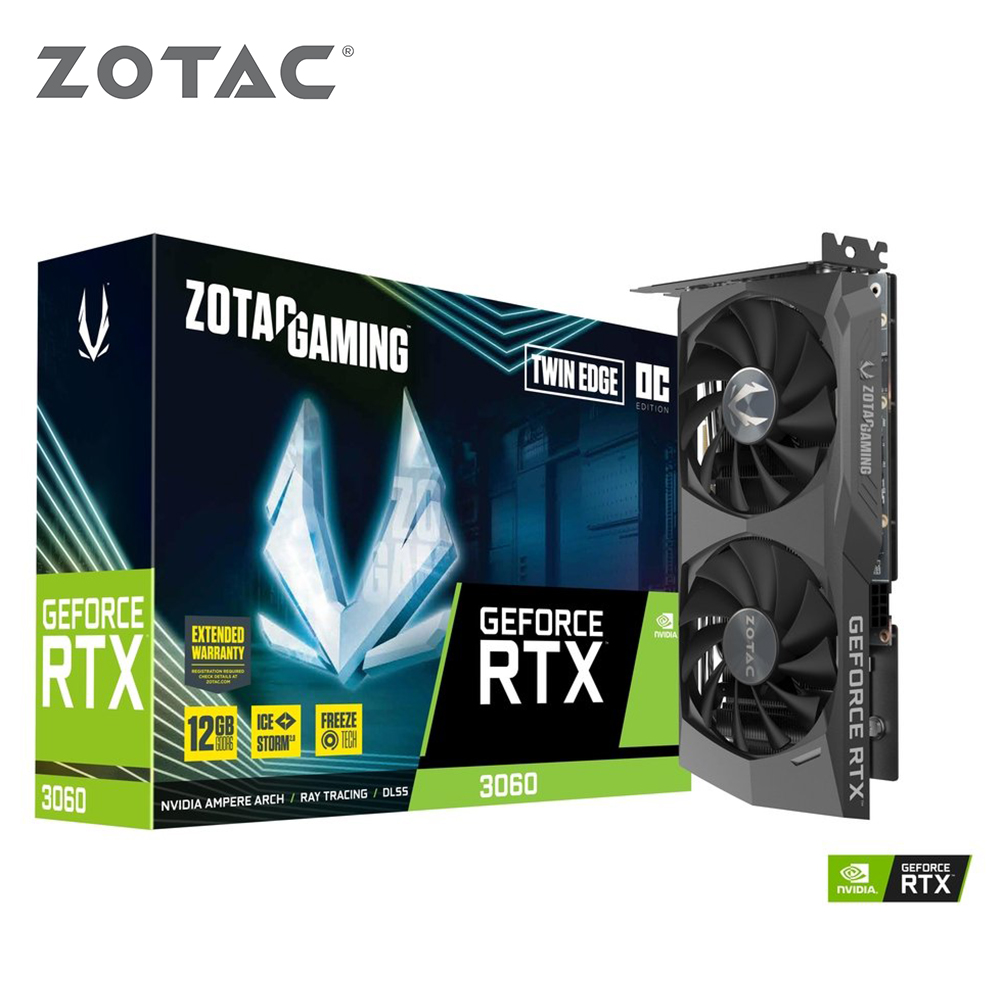 【ZOTAC 索泰】GAMING GeForce RTX 3060 Twin Edge 12G 顯示卡