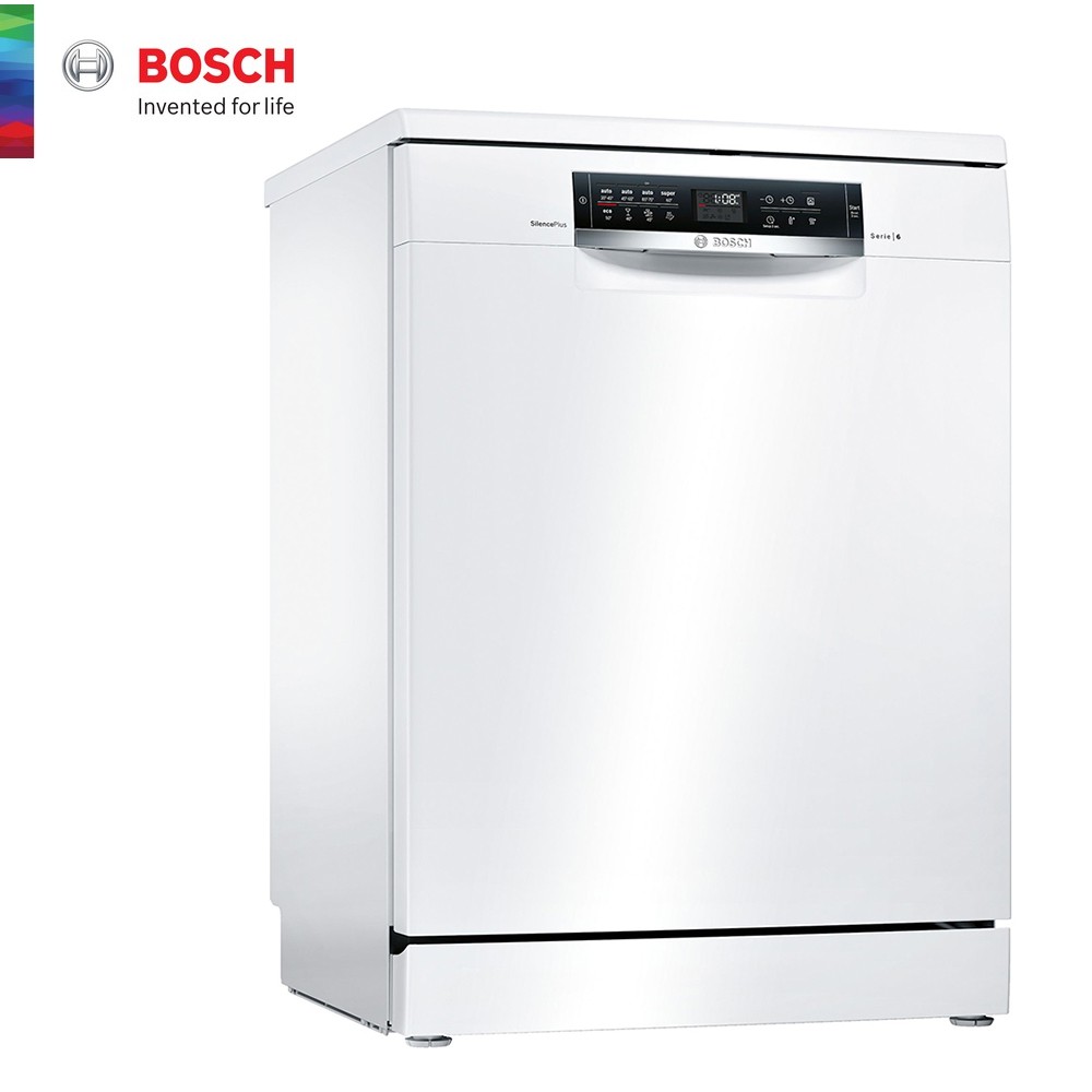 【BOSCH】6系列 獨立式洗碗機 60cm [SMS6HAW00X]-白色