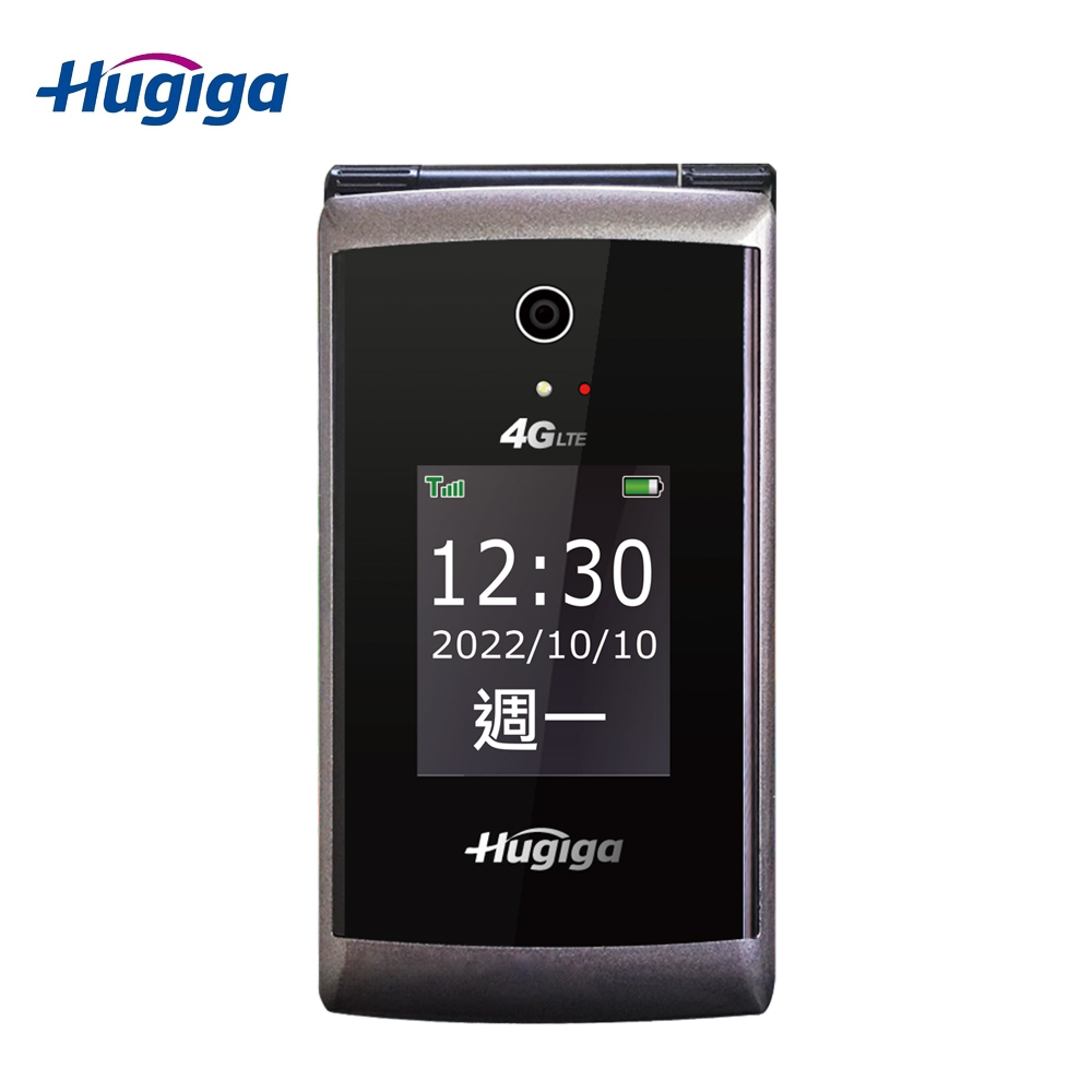 【Hugiga 鴻碁】A9 LTE 4G 折疊式手機 全配/黑色