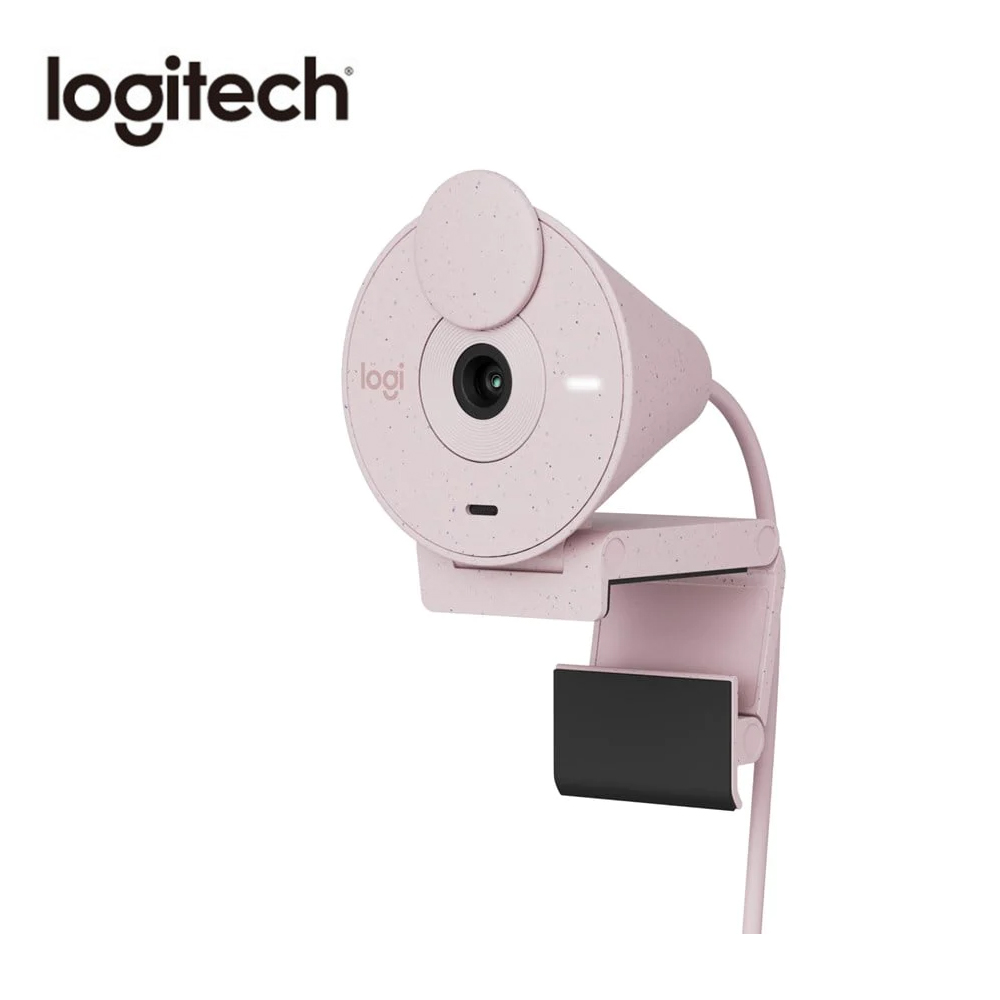 【Logitech 羅技】BRIO 300 網路攝影機 玫瑰粉