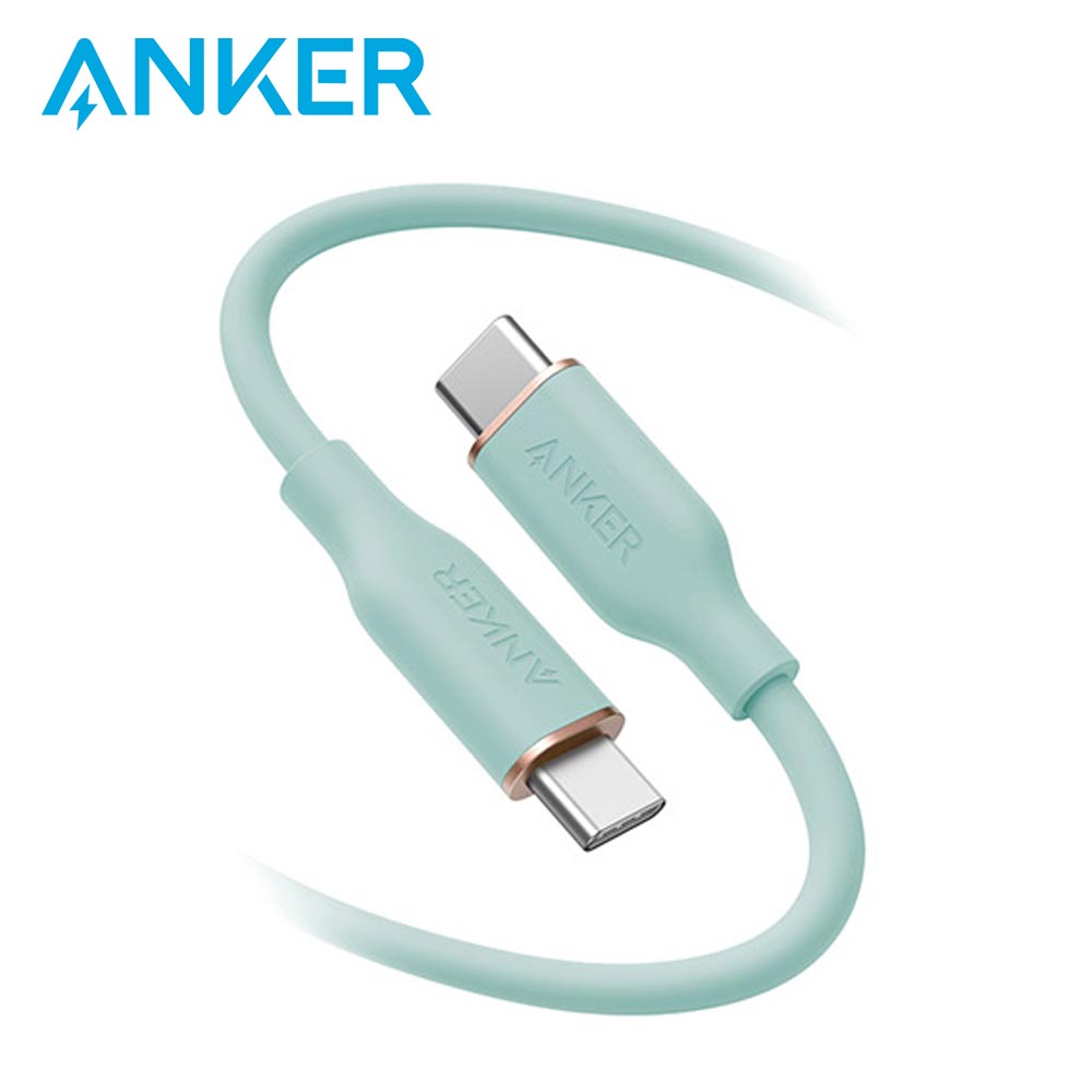 【ANKER】A8553 USB-C to USB-C傳輸充電線-1.8M/綠
