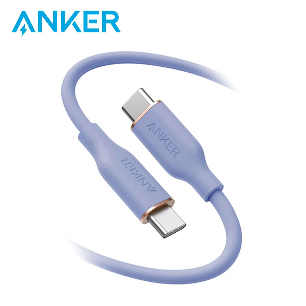 【ANKER】A8553 USB-C to USB-C傳輸充電線-1.8M/紫