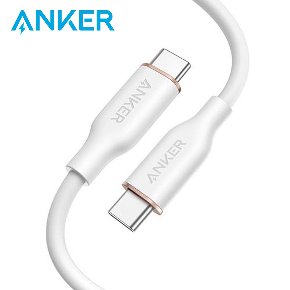 【ANKER】A8552 USB-C to USB-C傳輸充電線-0.9M/白