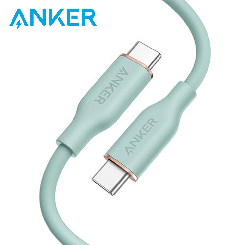 【ANKER】A8552 USB-C to USB-C傳輸充電線-0.9M/綠