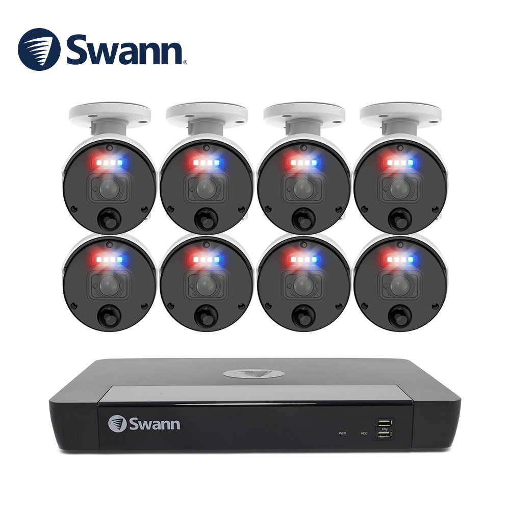 【SWANN】16路NVR主機+4K IP 警示錄音攝影機*8 監控組