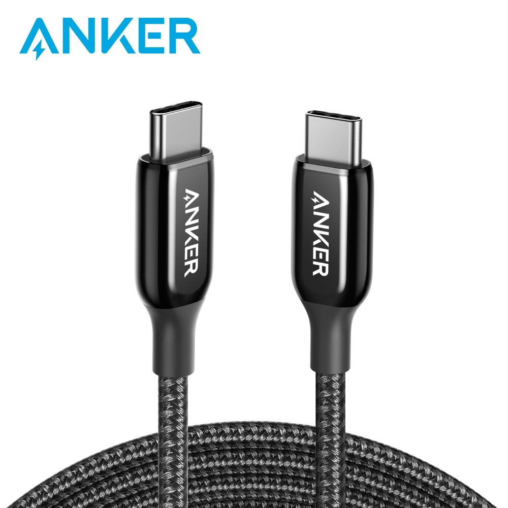 【ANKER】A8863 USB-C to USB-C 快充線-1.8M/黑