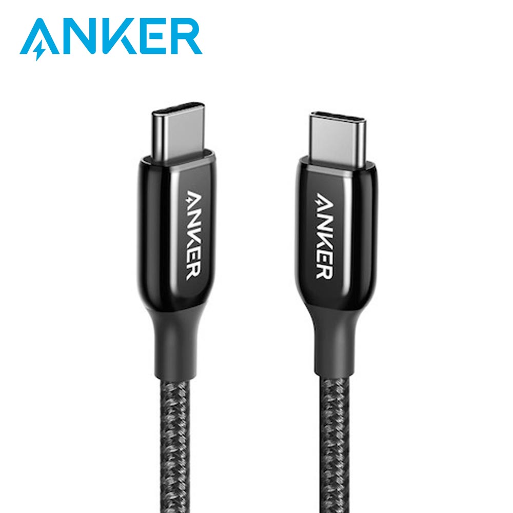 【ANKER】A8862 USB-C to USB-C快充線-0.9M/黑