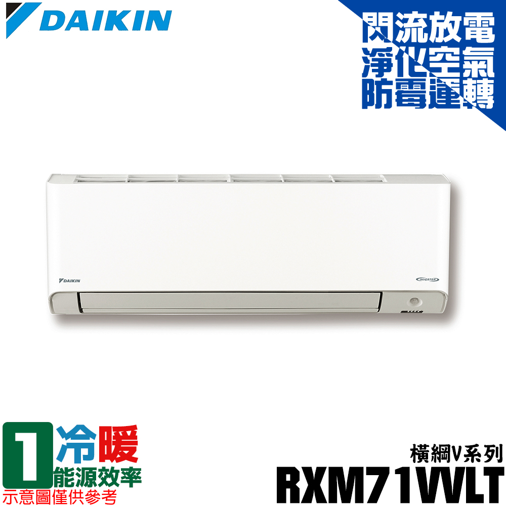 【DAIKIN 大金】10-12坪 R32一級能效變頻橫綱V系列分離式冷暖冷氣 RXM71VVLT/FTXM71VVLT