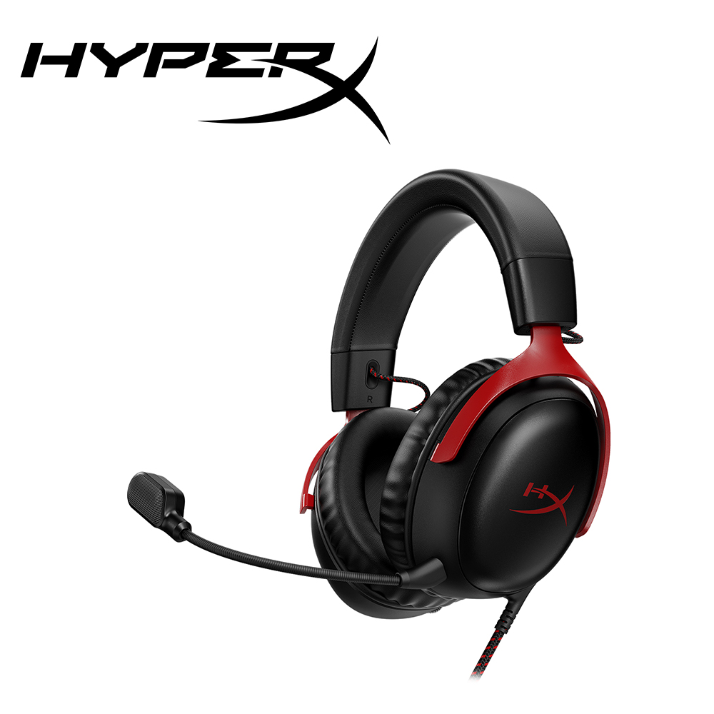 【HyperX】Cloud III 有線電競耳機 黑紅 727A9AA