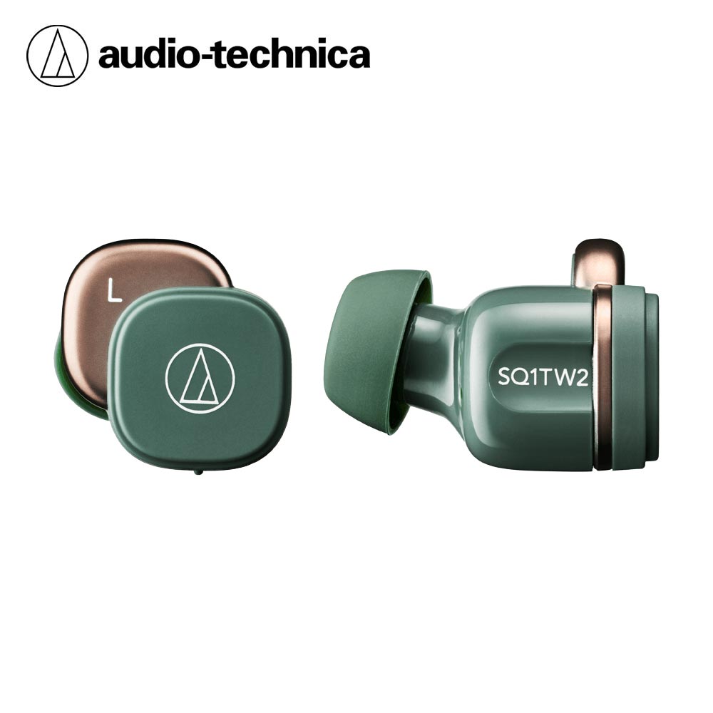 【audio-technica 鐵三角】ATH-SQ1TW2 真無線藍牙耳機-綠