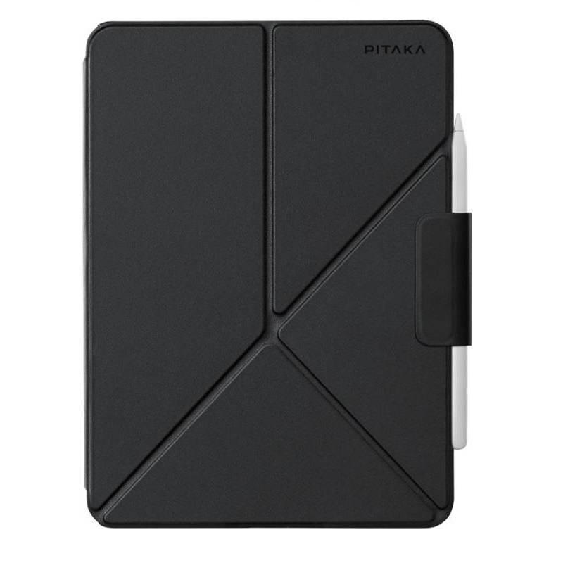 【PITAKA】 MagEZ Folio2 iPad Pro 12.9吋 多角度支架折疊皮革保護套-黑