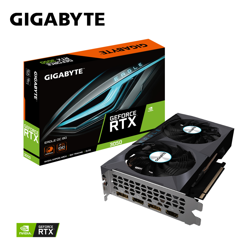 【GIGABYTE 技嘉】GeForce RTX3050 EAGLE OC 8G 顯示卡
