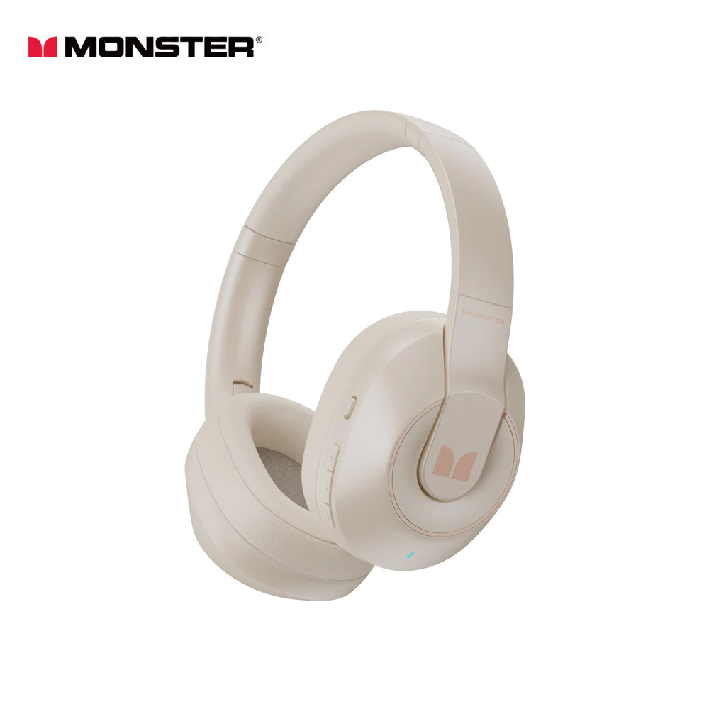 【MONSTER 魔聲】MON-XKH01 HI-FI 遊戲藍牙耳機 米白色