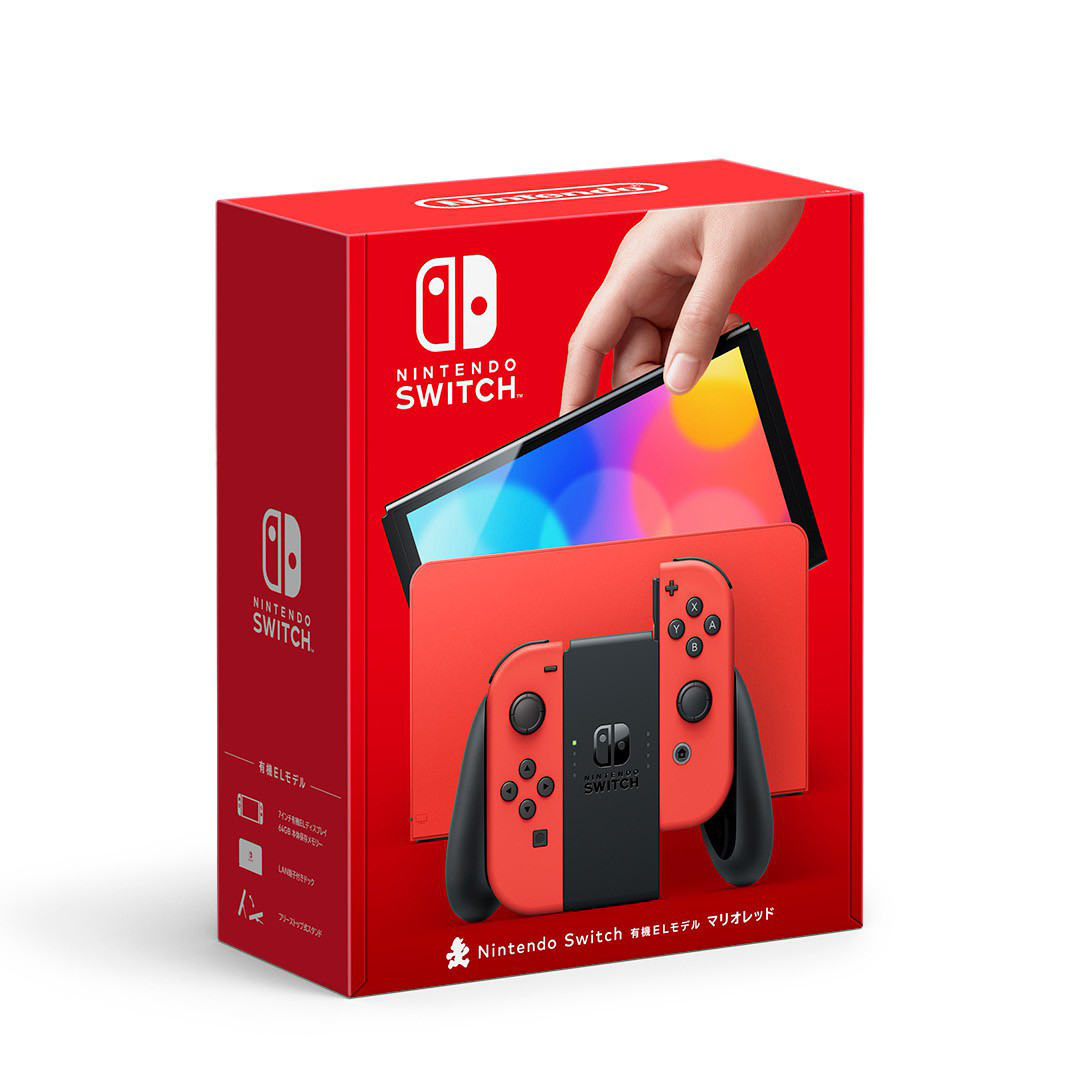 【Nintendo 任天堂】Switch OLED 款式 瑪利歐亮麗紅
