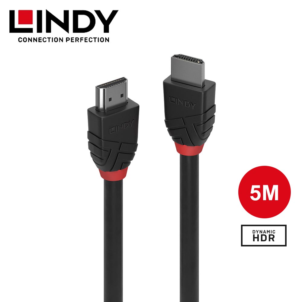 【LINDY 林帝】36774 BLACK 8K HDMI Type-A/公 to 公 傳輸線-5M