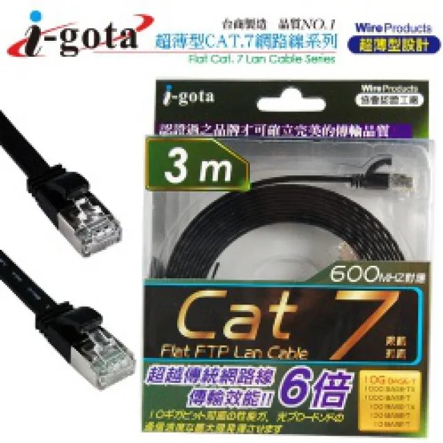 Cat.7超高速薄型網路連接線 3米