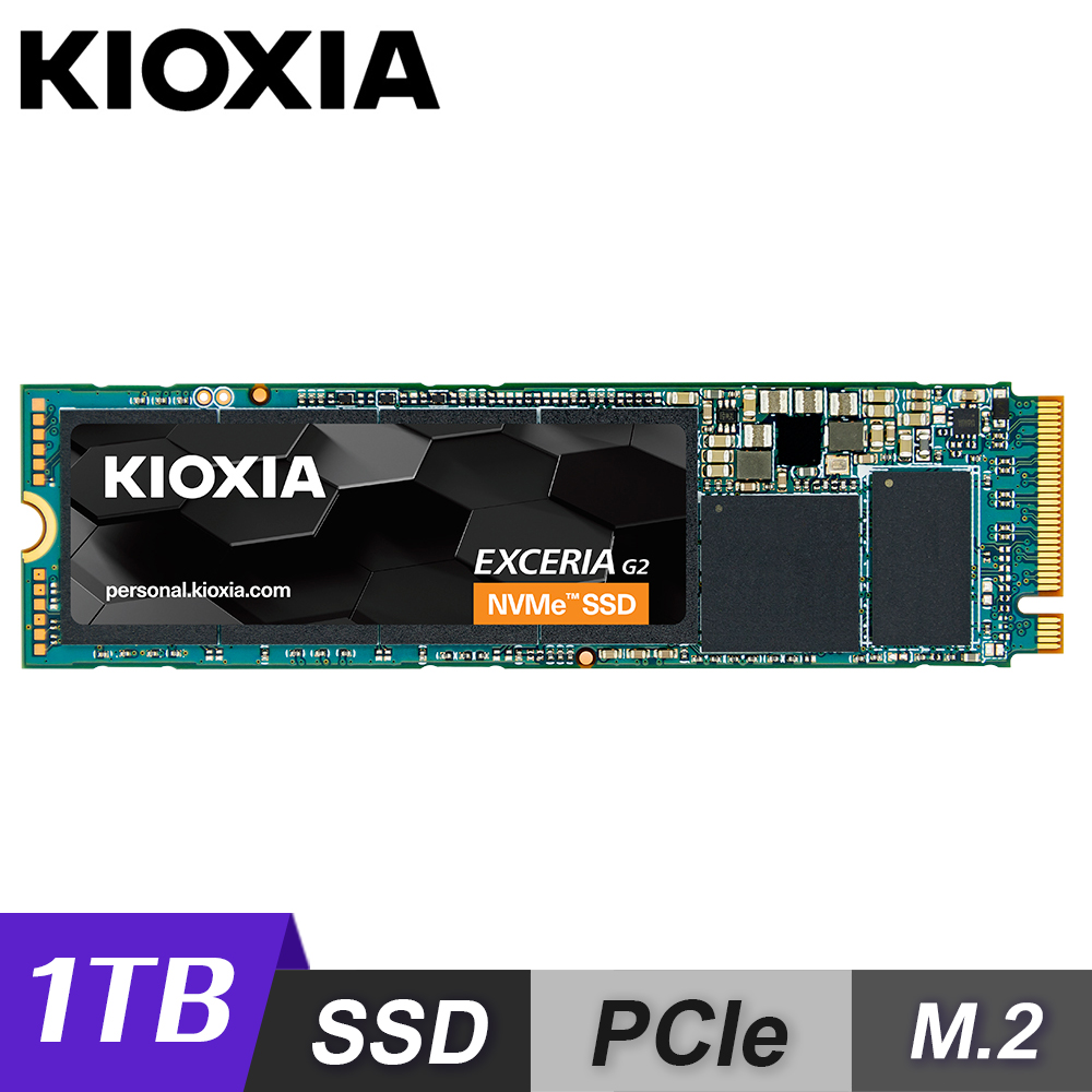 【KIOXIA 鎧俠】EXCERIA G2 1TB M.2 2280 PCIe NVMe Gen3x4 SSD