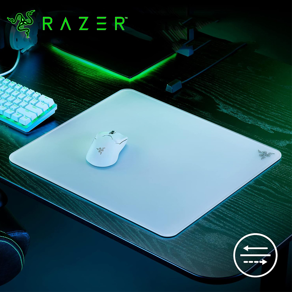 【Razer 雷蛇】Atlas 強化玻璃遊戲滑鼠墊 白色