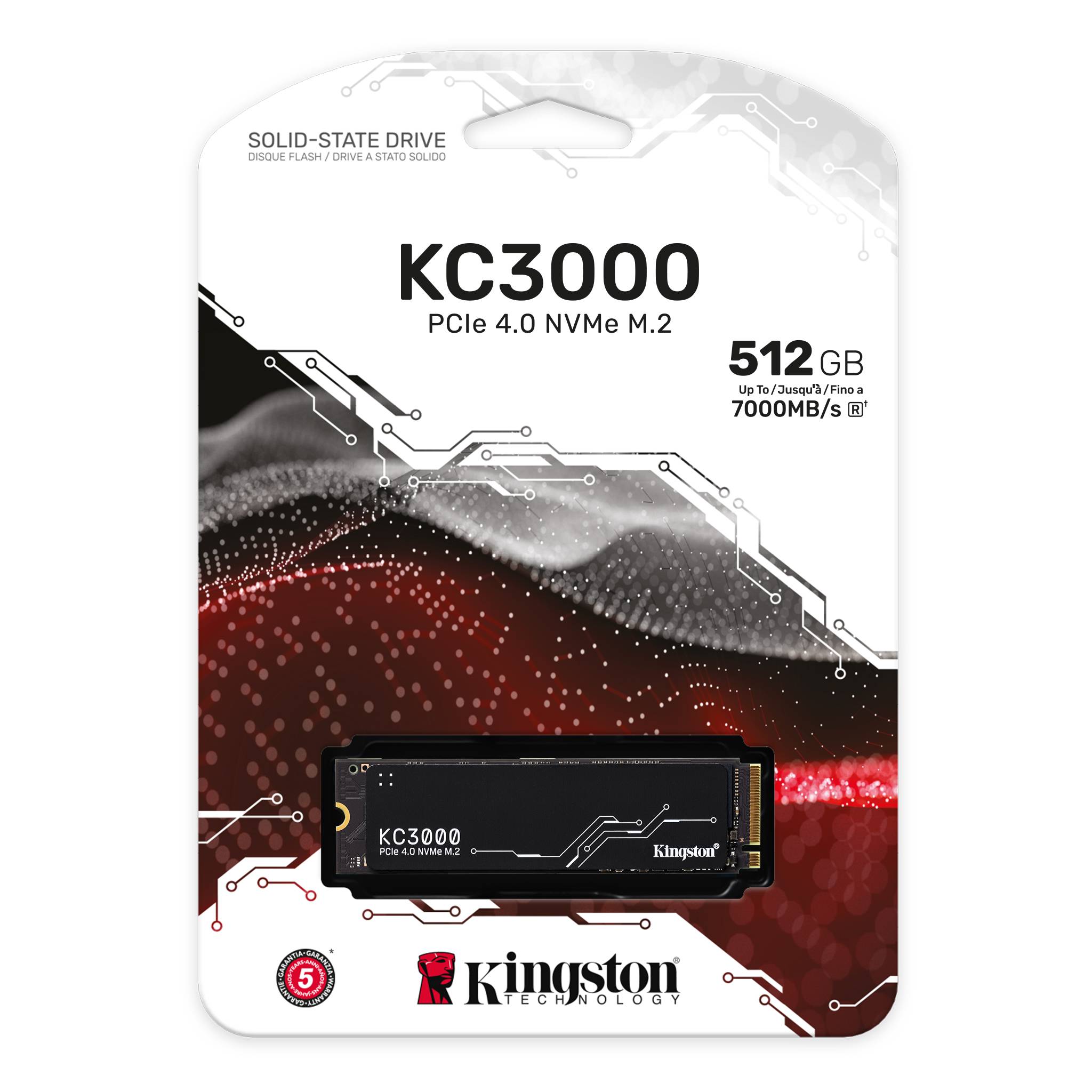 【Kingston 金士頓】KC3000 512GB PCIe 4.0 NVMe M.2 SSD 固態硬碟