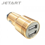 JETART 捷藝 不鏽鋼雙孔USB車用充電器 UCB320
