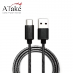 ATake A 對 Type C 金屬編織線 1米 黑色