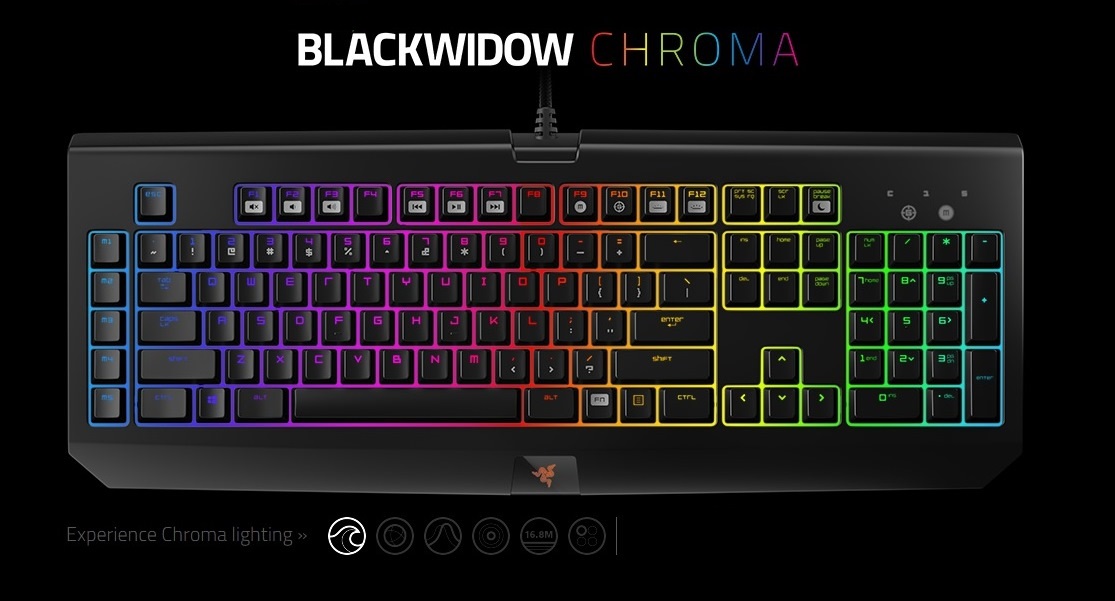 Razer 雷蛇 2014 CHROMA 黑寡妇蜘蛛 幻彩终