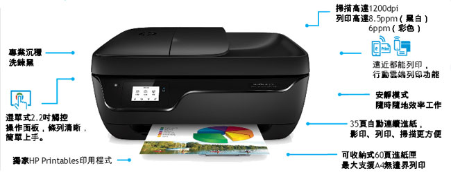 HP 惠普 OfficeJet 3830 複合事務機