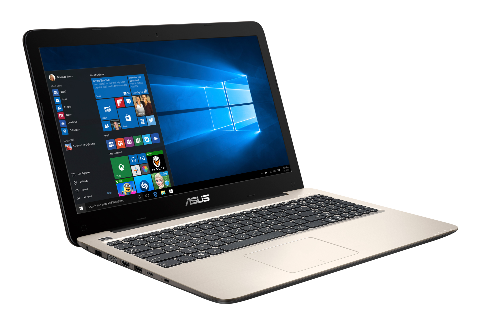 asus 华硕 x556uq-0101c 15.6吋 笔电 雾金 w10