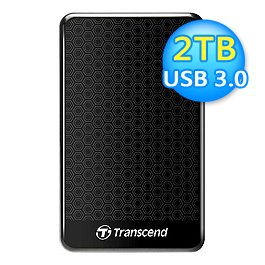 【Transcend 創見】TS2TSJ25A3K USB3.0 2TB 外接硬碟 黑