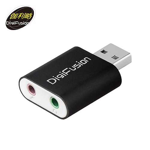 伽利略 USB2.0 鋁殼音效卡 黑