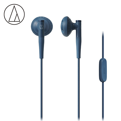 【audio-technica 鐵三角】ATH-C200iS 智慧型手機專用 耳塞式耳機-藍色