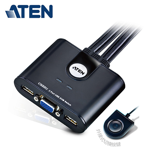 【ATEN】2埠 USB KVM 多電腦切換器 (CS22U)