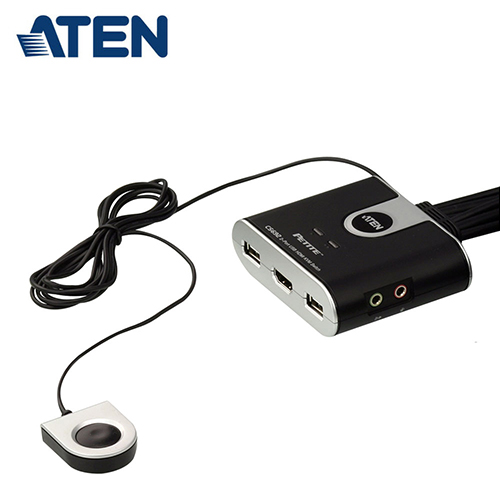 【ATEN 宏正】2埠 USB HDMI KVM 多電腦切換器 (CS692)